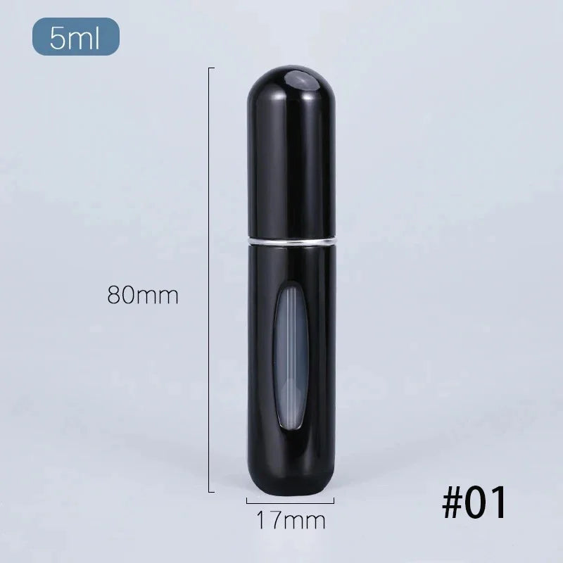 1/5PCS Portable Mini Refillable Perfume Bottle With Spray Scent Pump Empty Cosmetic Containers Atomizer Bottle For Travel